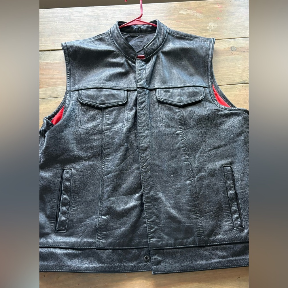 Leather king genuine leather vest